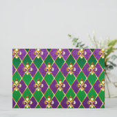 Schmuckhintergrund Mardi Gras Briefpapier (Stehend Vorderseite)