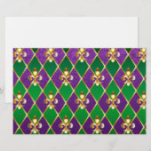 Schmuckhintergrund Mardi Gras Briefpapier (Vorne/Hinten)