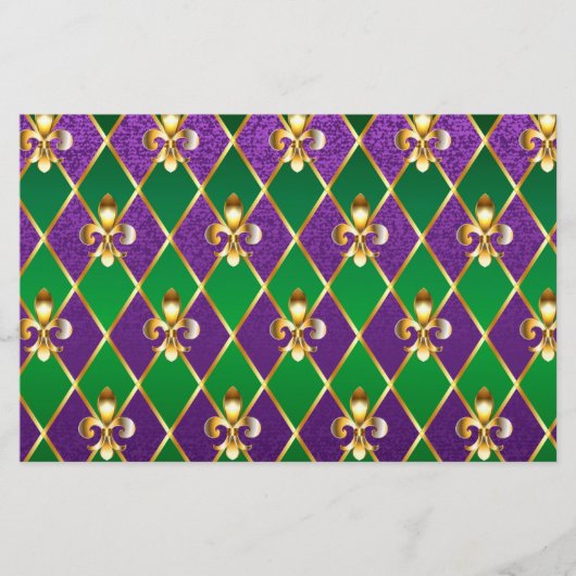 Schmuckhintergrund Mardi Gras Briefpapier (Vorderseite)