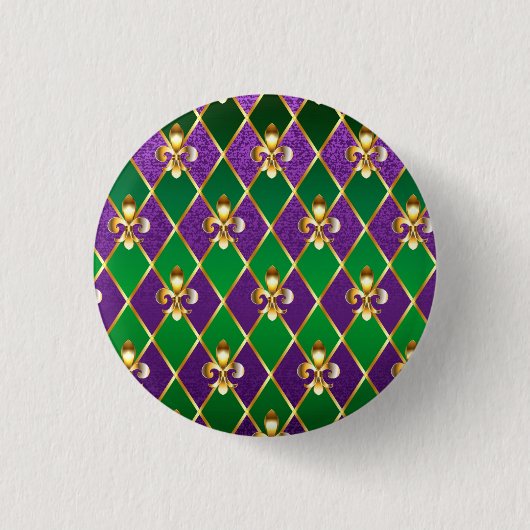 Schmuckhintergrund Mardi Gras Button (Vorderseite)