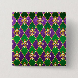 Schmuckhintergrund Mardi Gras Button