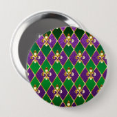Schmuckhintergrund Mardi Gras Button (Vorne & Hinten)