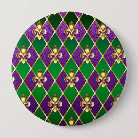 Schmuckhintergrund Mardi Gras Button (Vorderseite)