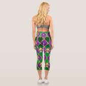 Schmuckhintergrund Mardi Gras Capri Leggings (Rückseite)