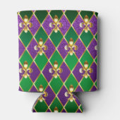 Schmuckhintergrund Mardi Gras Dosenkühler (Rückseite)