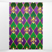 Schmuckhintergrund Mardi Gras Dreifach Gefaltete Ankündigung (Innenseite Mitte)