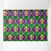 Schmuckhintergrund Mardi Gras Dreifach-gefaltete Programmkarte (Innenseite Mitte)