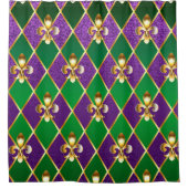 Schmuckhintergrund Mardi Gras Duschvorhang (Vorderseite)