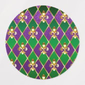 Schmuckhintergrund Mardi Gras Etiketten (Design 1)
