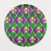 Schmuckhintergrund Mardi Gras Etiketten (Design 2)