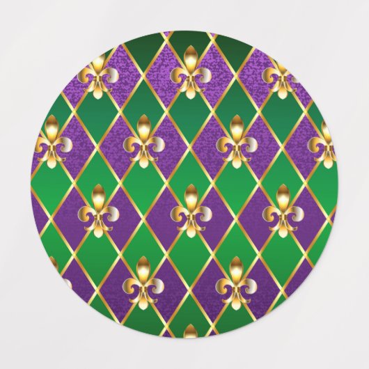 Schmuckhintergrund Mardi Gras Etiketten (Design 1)