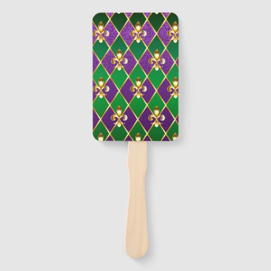 Schmuckhintergrund Mardi Gras Fächer (Vorderseite)
