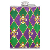 Schmuckhintergrund Mardi Gras Flachmann (Rückseite)