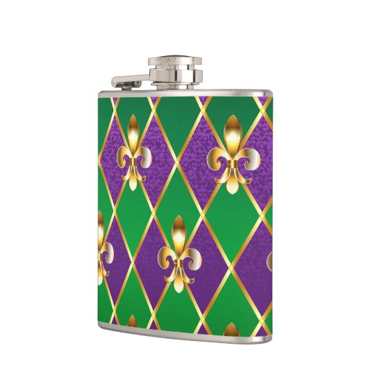 Schmuckhintergrund Mardi Gras Flachmann (Links)