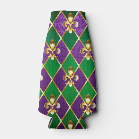 Schmuckhintergrund Mardi Gras Flaschenkühler (Vorderseite)