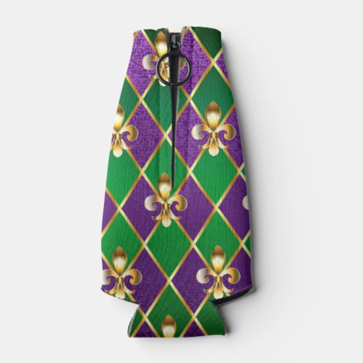 Schmuckhintergrund Mardi Gras Flaschenkühler (Rückseite)