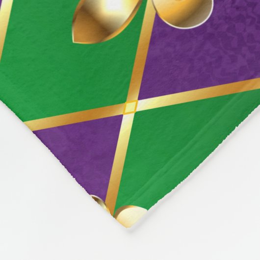 Schmuckhintergrund Mardi Gras Fleecedecke (Ecke)