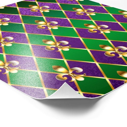 Schmuckhintergrund Mardi Gras Fotodruck (Ecke)