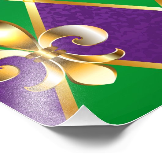 Schmuckhintergrund Mardi Gras Fotodruck (Ecke)