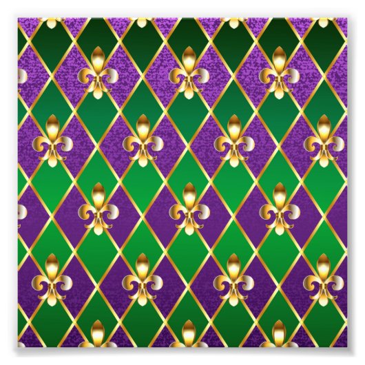 Schmuckhintergrund Mardi Gras Fotodruck (Vorne)