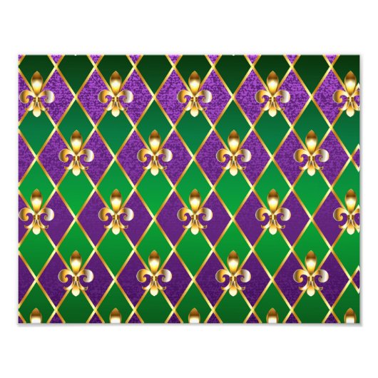 Schmuckhintergrund Mardi Gras Fotodruck (Vorne)