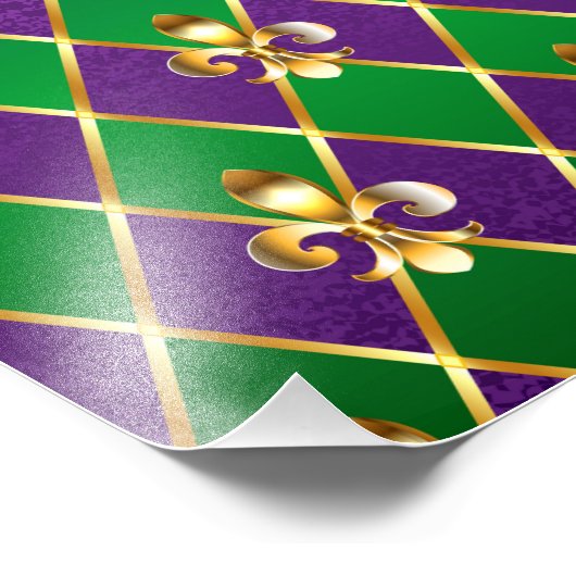 Schmuckhintergrund Mardi Gras Fotodruck (Ecke)