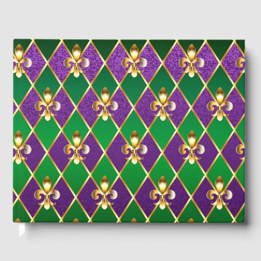 Schmuckhintergrund Mardi Gras Gästebuch (Vorderseite)