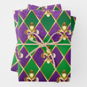 Schmuckhintergrund Mardi Gras Geschenkpapier Set (Beispiel)