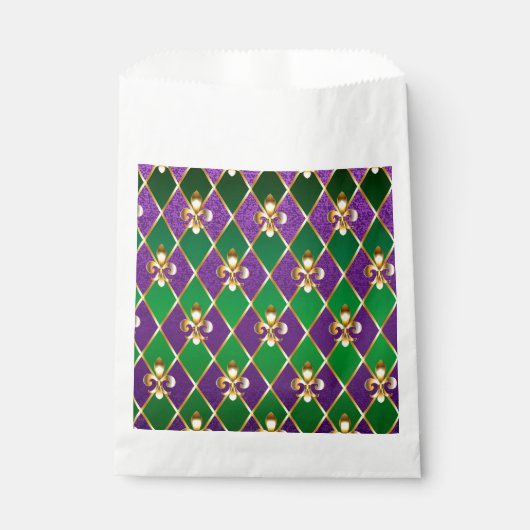 Schmuckhintergrund Mardi Gras Geschenktütchen (Vorderseite)