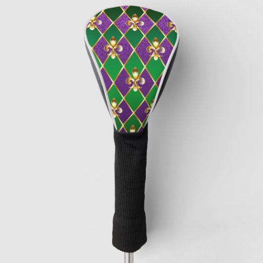 Schmuckhintergrund Mardi Gras Golf Headcover (Vorderseite)