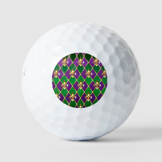 Schmuckhintergrund Mardi Gras Golfball (Vorderseite)