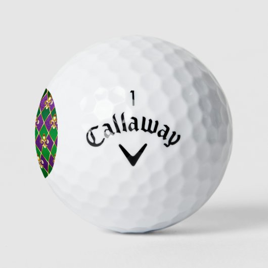 Schmuckhintergrund Mardi Gras Golfball (Logo)