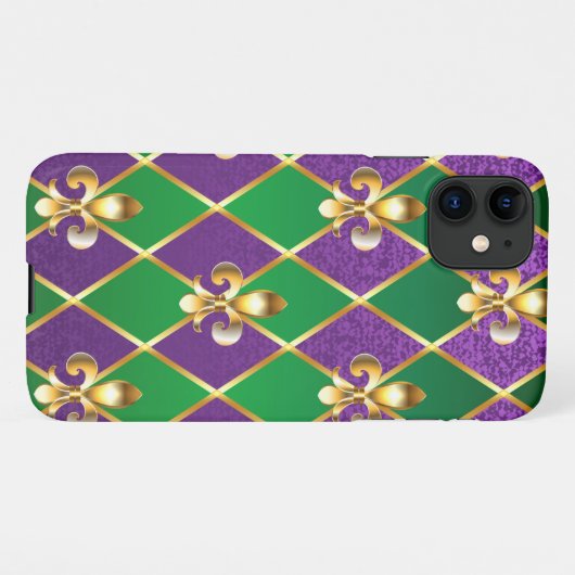 Schmuckhintergrund Mardi Gras iPhone Hülle (Rückseite (Horizontal))