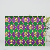Schmuckhintergrund Mardi Gras Karte (Stehend Vorderseite)