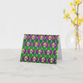 Schmuckhintergrund Mardi Gras Karte (Gelbe Blume)