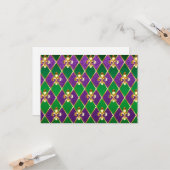 Schmuckhintergrund Mardi Gras Karte (Vorderseite/Rückseite Beispiel)