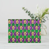 Schmuckhintergrund Mardi Gras Karte (Stehend Vorderseite)