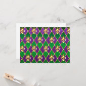 Schmuckhintergrund Mardi Gras Karte (Vorderseite/Rückseite Beispiel)