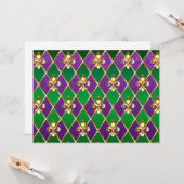 Schmuckhintergrund Mardi Gras Karte (Vorderseite/Rückseite Beispiel)