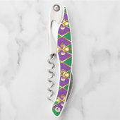 Schmuckhintergrund Mardi Gras Kellnermesser (Vorderseite)