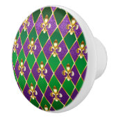 Schmuckhintergrund Mardi Gras Keramikknauf (Rechts)