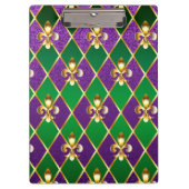 Schmuckhintergrund Mardi Gras Klemmbrett (Vorderseite)