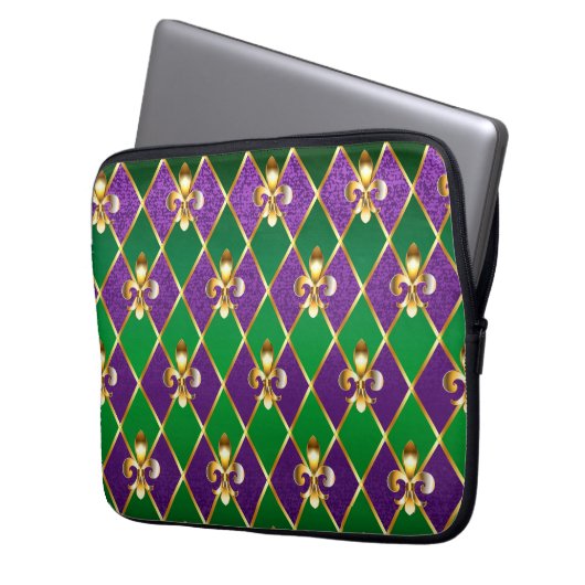 Schmuckhintergrund Mardi Gras Laptopschutzhülle (Vorderseite Links)