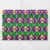 Schmuckhintergrund Mardi Gras Lebensmitteletikett (Einzelnes Label)