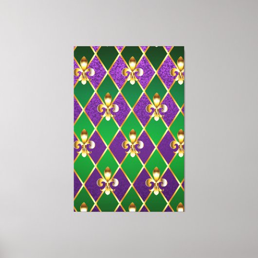 Schmuckhintergrund Mardi Gras Leinwanddruck (Vorderseite)