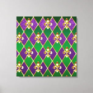 Schmuckhintergrund Mardi Gras Leinwanddruck