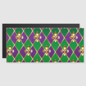 Schmuckhintergrund Mardi Gras Magneteinladung (Vorne/Hinten)