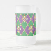 Schmuckhintergrund Mardi Gras Mattglas Bierglas (VorderseiteRechts)