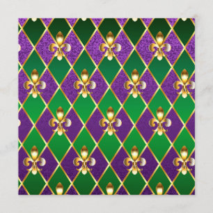 Schmuckhintergrund Mardi Gras Menükarte