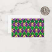 Schmuckhintergrund Mardi Gras Mitteilungskarte (Vorderseite/Rückseite Beispiel)